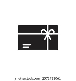 Gift card icon Line Art Logo set