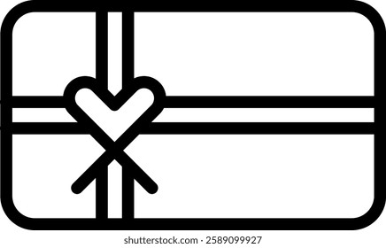 Gift Card Icon Line Vector Illustration