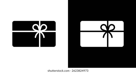 Gift card icon for logo web mobile app UI design.