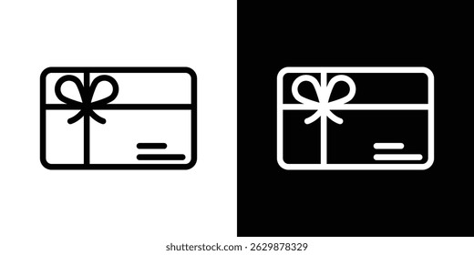 Gift card icon for mobile and web. Vector graphics