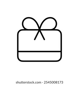 Gift card icon Outline set in black and white color