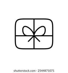 Gift card icon Outline vector for web ui