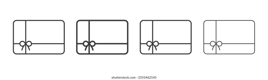 Gift card icon pack. vector illustration