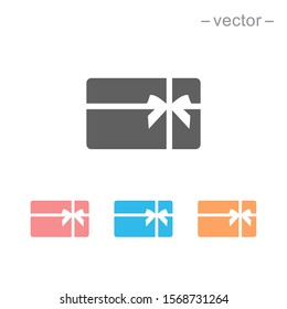 Gift card icon set. Vector