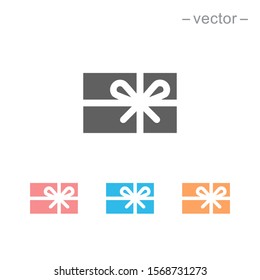 Gift card icon set. Vector