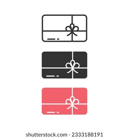 Gift Card Icon Set Vector Design.