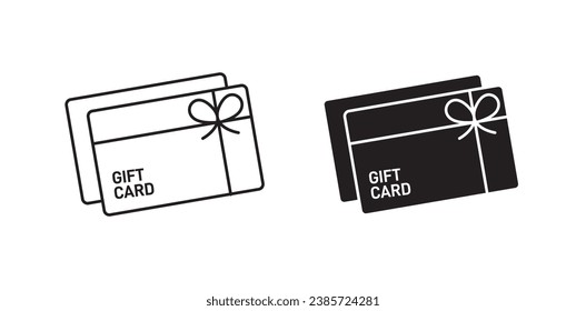 Gift card icon set. vector illustration