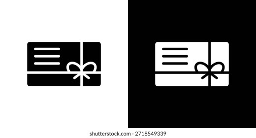Tarjeta de regalo icono silueta Ilustración vectorial aislado estilo plano