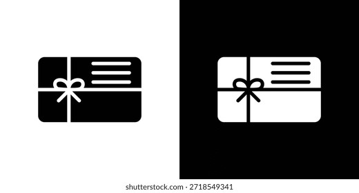 Tarjeta de regalo icono silueta Ilustración vectorial aislado estilo plano