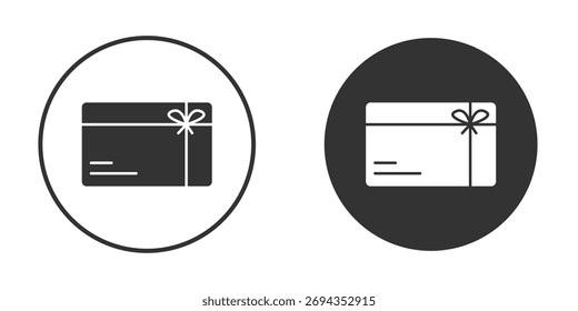 Icono de Tarjeta de regalo. Simple Ilustración vectorial. Conjunto de iconos de silueta.