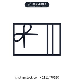 Gift card icon symbol template for graphic and web design collection logo vector illustration