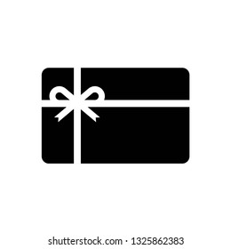 Gift card icon symbol vector. on white background