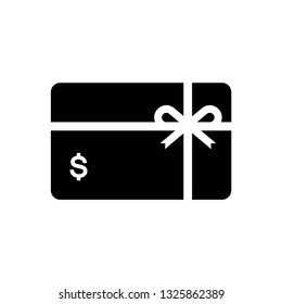 Gift card icon symbol vector. on white background