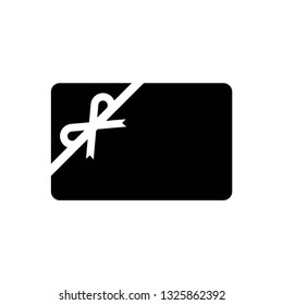 Gift card icon symbol vector. on white background