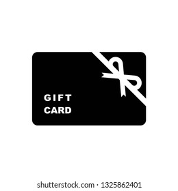 Gift card icon symbol vector. on white background