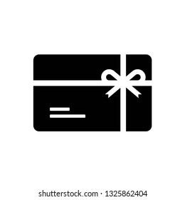 Gift card icon symbol vector. on white background