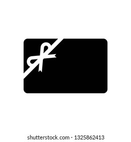 Gift card icon symbol vector. on white background