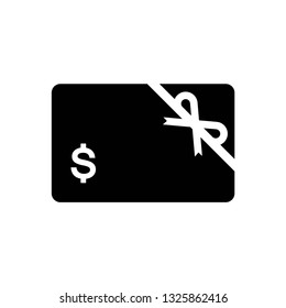 Gift card icon symbol vector. on white background