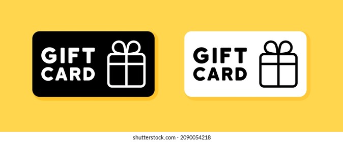 Gift card icon symbol vector. Redeem present box, more discount, perks concept. Gift card, loyalty program, earn points.