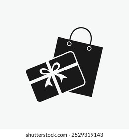 Gift card icon symbol vector on white background