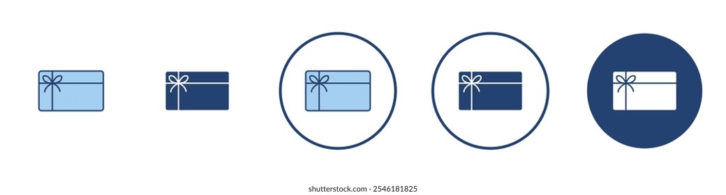 Gift card icon Thin line art isolated