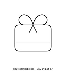 Gift card icon Thin line vector