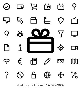 gift card icon. Universal set of web for website design and development, app development
