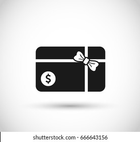 Gift card icon vector 