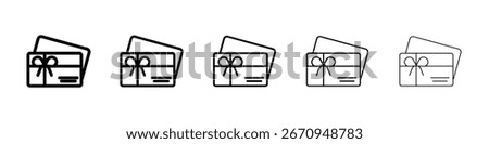 Gift card icon vector collection. EPS 10