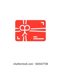 Gift card icon vector, filled flat sign, solid colorful pictogram isolated on white, logo illustration
