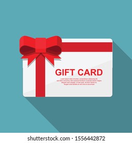 Gift card icon vector flat design,Simple shopping gift card.