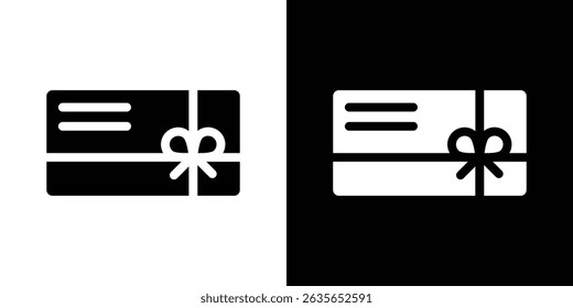 Gift card icon Vector in flat style. Collection silhouettes