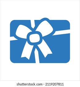 Icono de tarjeta de regalo. Vector y glifo