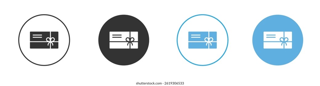 Gift card icon Vector Graphic set