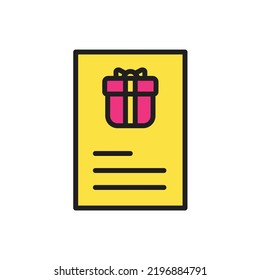 Gift Card Symbol Vektorgrafik