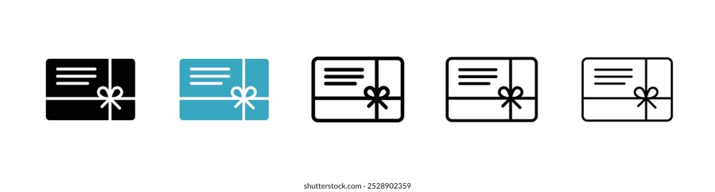Conjunto de Ilustración vectorial de icono de Tarjeta de regalo