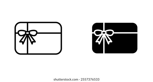 Gift card Icon vector. liner and flat style icons set.