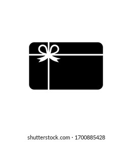 Gift Card Icon Vector Logo Design Black Symbol Isolated On White Background. Vector EPS 10.