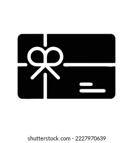 Gift card icon vector logo design black symbol isolated on white background. Vector EPS 10