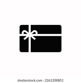 Vector de icono de tarjeta de regalo en fondo blanco