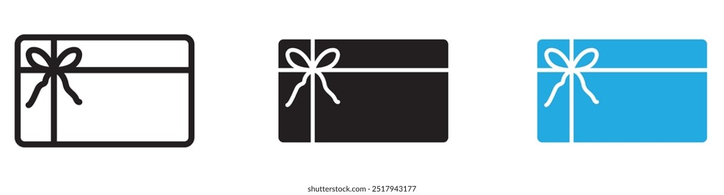 Geschenkkartensymbol, Vektorsatzgrafik