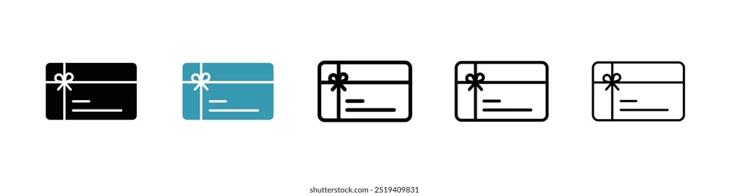 Gift card icon vector icon set. EPS 10