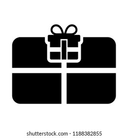 Gift card icon vector - shopping icon black