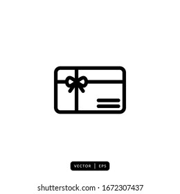 Gift Card Icon Vector - Sign or Symbol