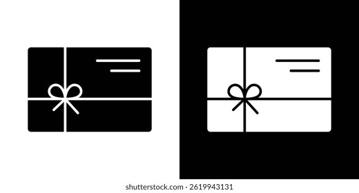 Gift card icon vector, solid logo illustration, pictogram