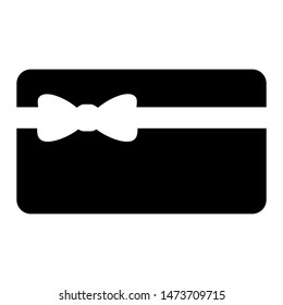 Gift card icon vector, voucher illustration symbol.