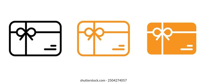 Gift card icon web design in vector