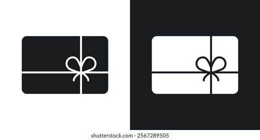 Gift card icons in solid black and white colors