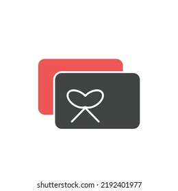 Gift card icons  symbol vector elements for infographic web