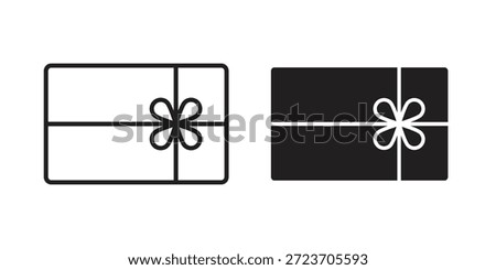Gift card icons vector collection for web designs. flat icons